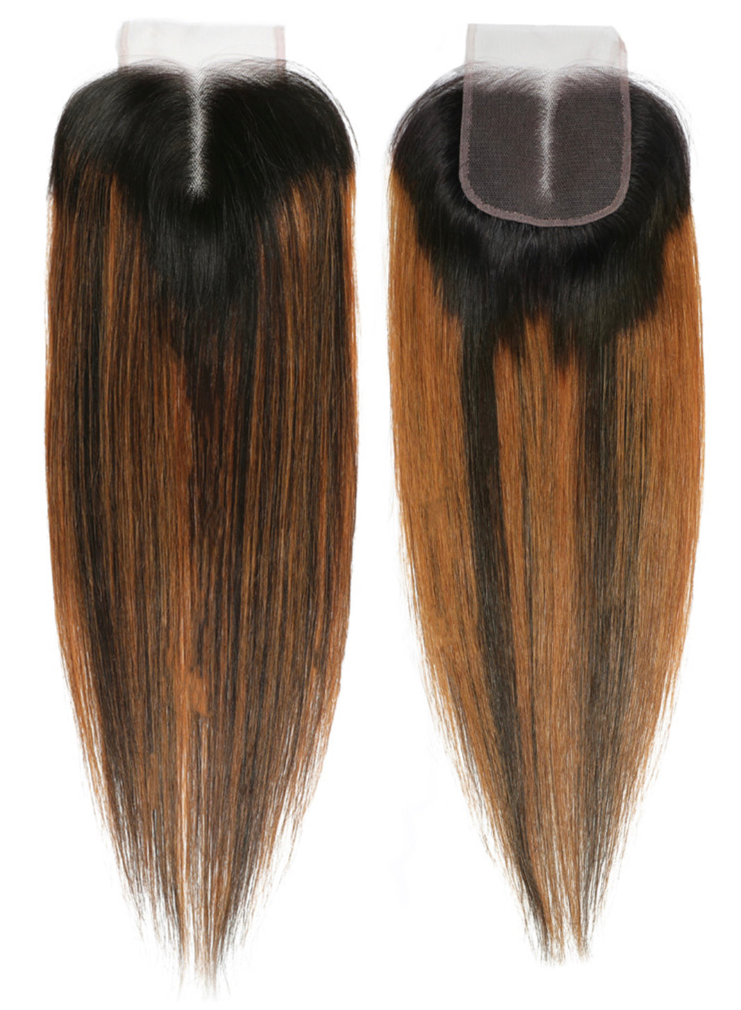 Lushlanes 4x4 lace closure straight hair brown balayage color
