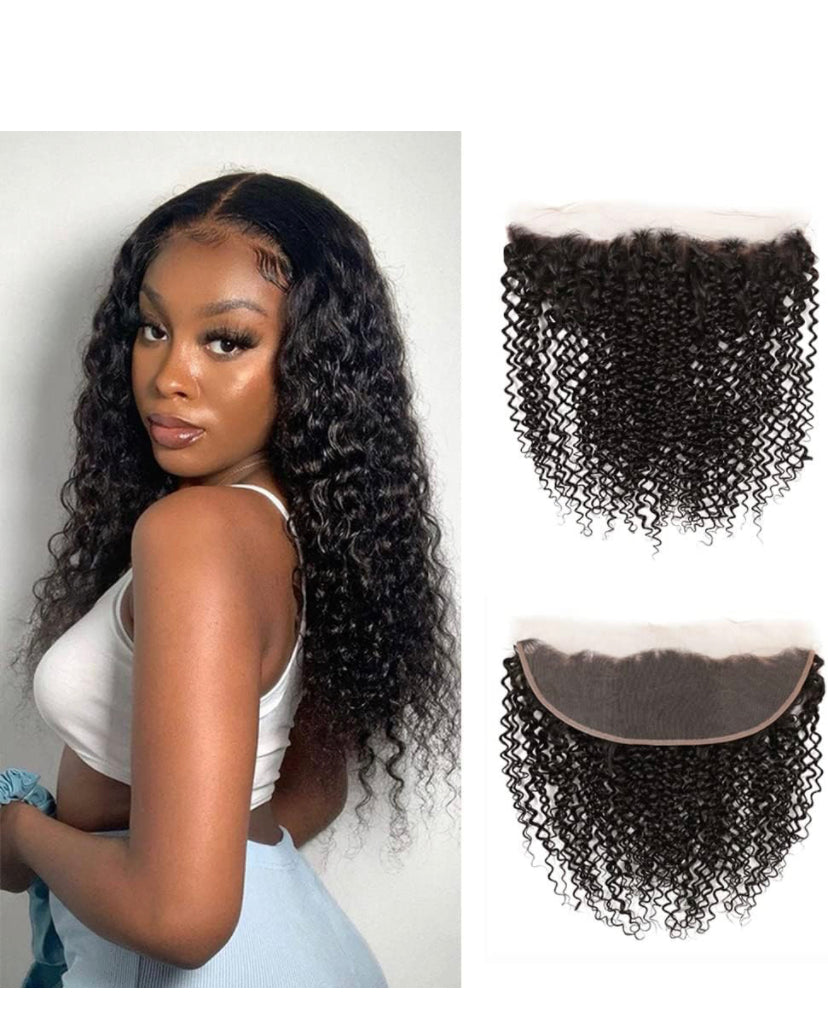 Lushlanes 13×4 Lace Frontal Kinky Curly Lace Frontal Unprocesse Virgin Hair HD Transparent Lace Frontal