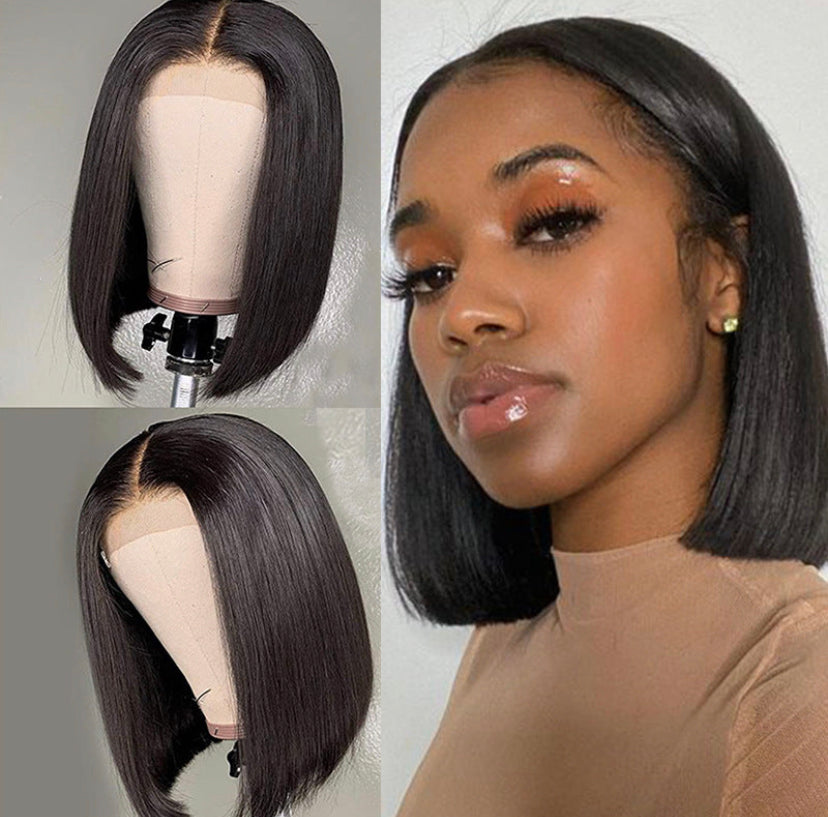 LUSHLANES HD Lace 4×4 Closure Bob Glueless Wig 180%