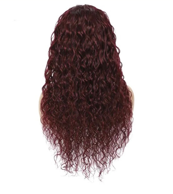 Lushlanes 991 Colored Water Wave Human Hair Wigs Indian Headband Wig For Black Women Long Hair