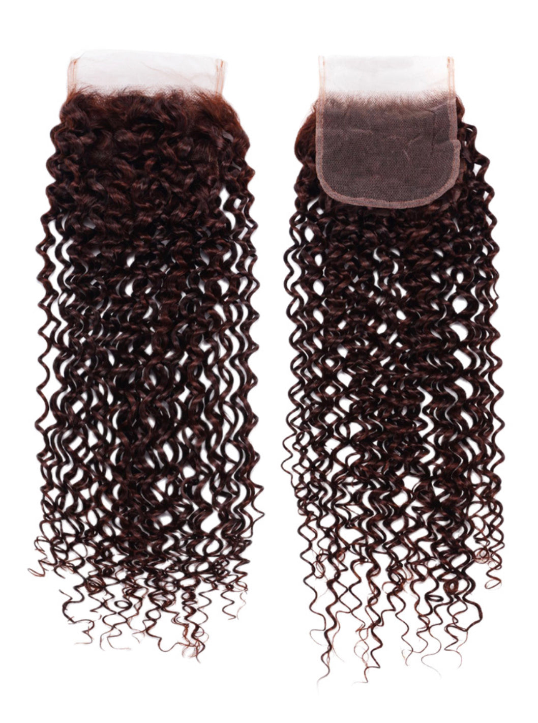 Lushlanes Dark Auburn Jerry Curl Remy Human Hair 3 Bundles with Closure Offer