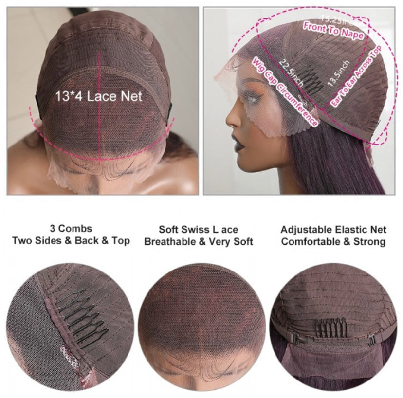 Lushlanes 13×4 Lace Front Neon Green Roots Black Hair Loose