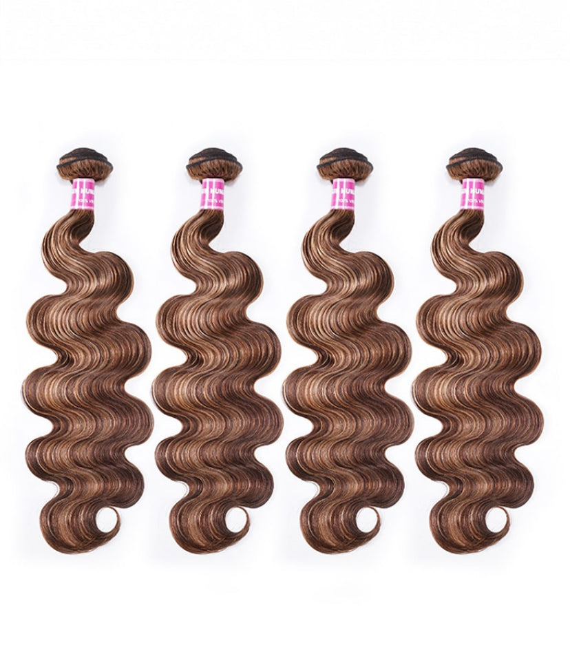 Lushlanes Gorgeous Highlight Honey Blonde Bouncy Body Wave Hair
4 Bundles