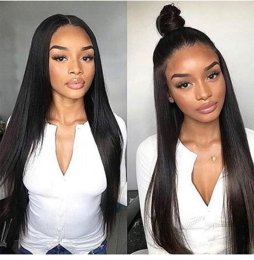 Lushlanes U Part Wigs Human Hair Wigs For Black Women Brazilian Straight Human Hair Wigs None Lace Front Wigs Glueless Natural Color U-part Wigs Hair Extension 180%