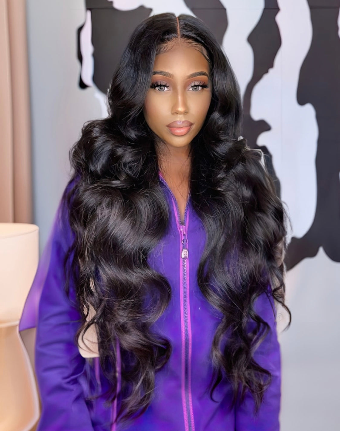 Lushlanes high density body wave U part human hair sew in wig 150%