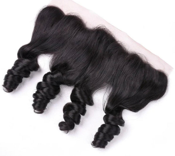 Lushlanes Loose Wave 3 Bundles With 13*4 Lace Frontal 100% human hair