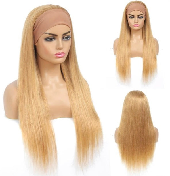 Lushlanes #27 honey blonde Headband Wig Firm Machine wade Wig ribe macies Women