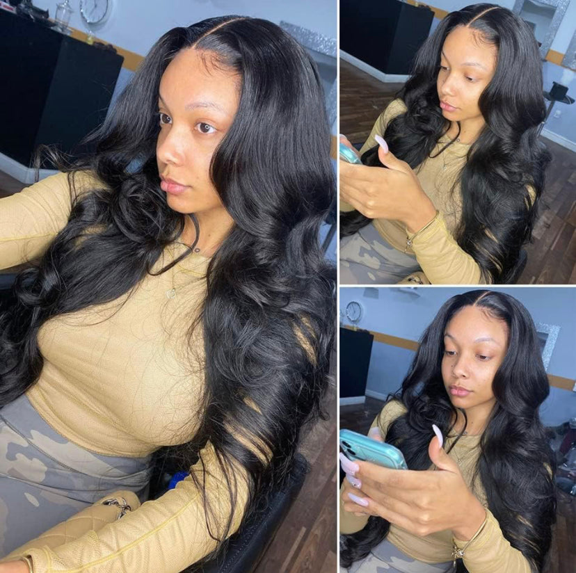 Lushlanes 5×5 HD Lace Closure Wigs Human Hair Wigs Body Wave for Black Women 180%