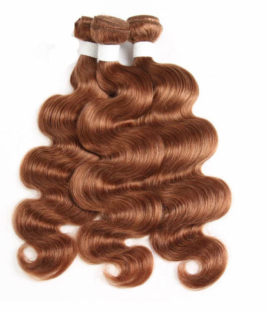 Lushlanes color #30 bod wave 3 Bundles With 13×4 Lace Frontal Pre Colored