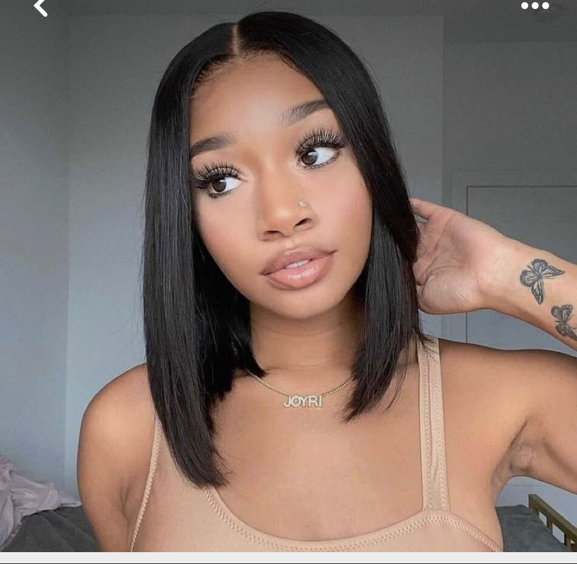LUSHLANES HD Lace 4×4 Closure Bob Glueless Wig 180%