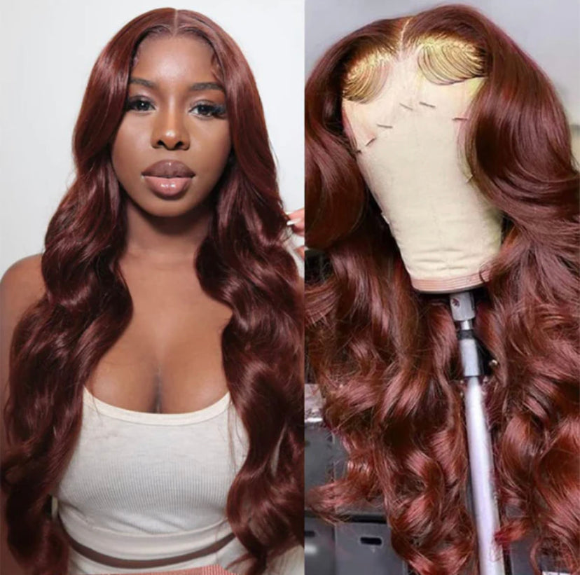 Lushlanes Reddish Brown 13×4 Lace Front Body Wave Transparent
Lace Wigs Perfect Color For Women 150% Density