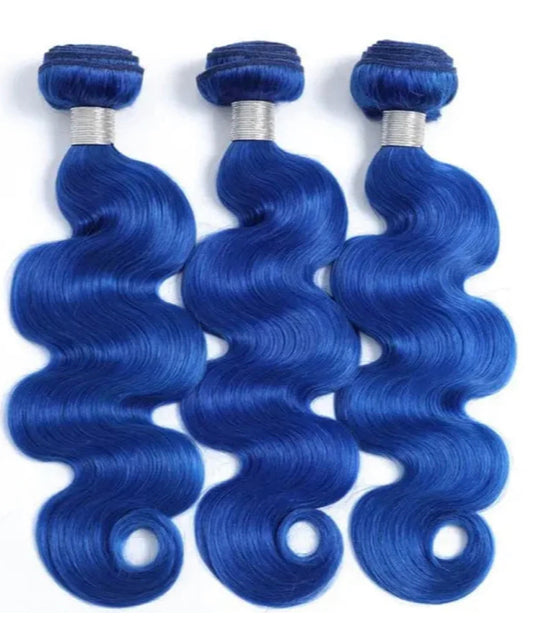 Lushlanes Blue Colored Body Wave 3
Bundles with 4x4 HD Lace Closure
Human Hair Extensions