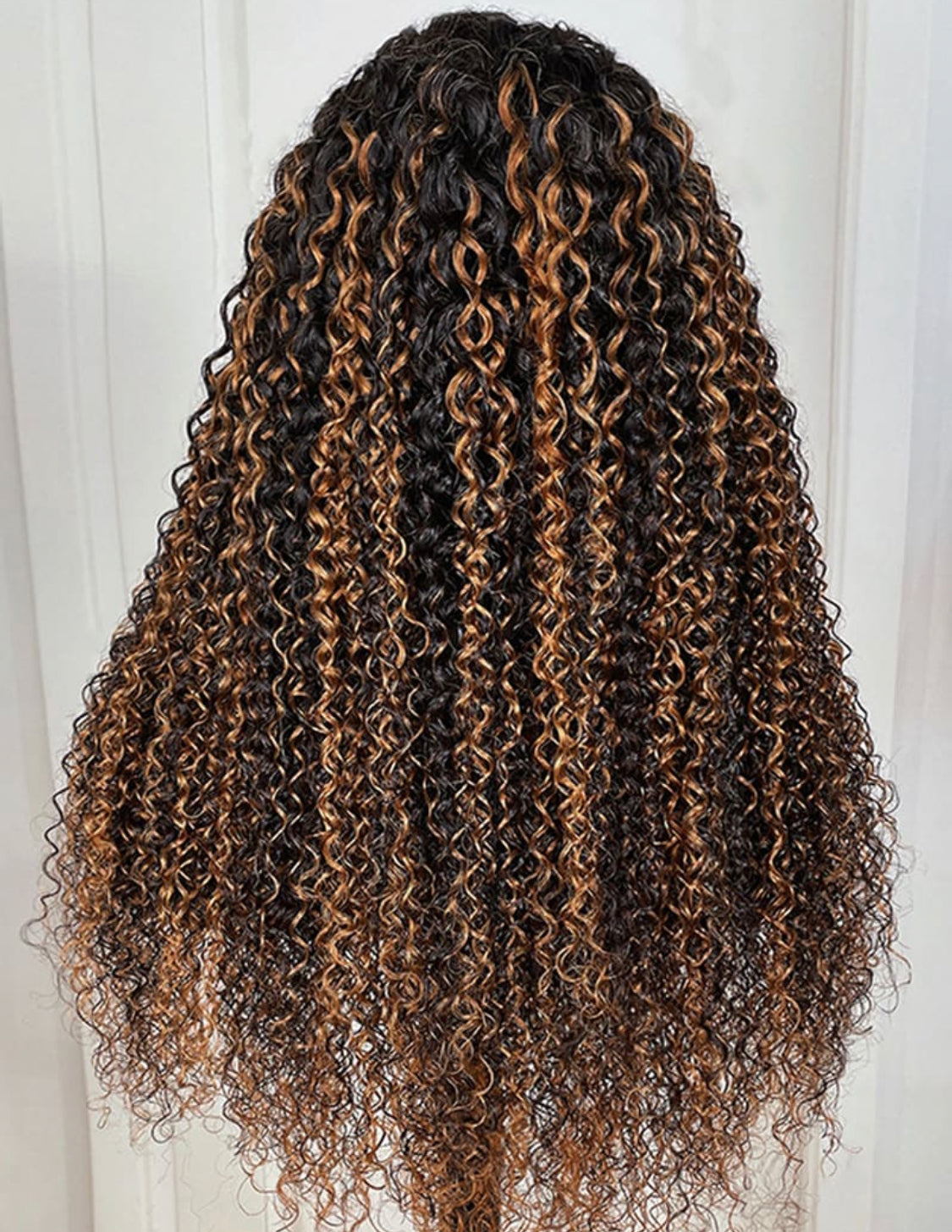 Lushlanes – U part Jerry curly glueless wig, new ombre part with blonde highlights 150%