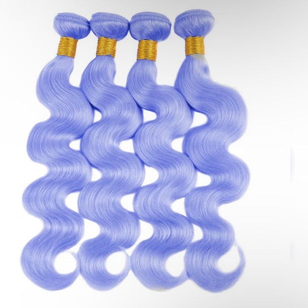 Lushlanes Light Violet Blue Blonde Body Wave 4
Bundles with 4x4 Closure Human Virgin Hair