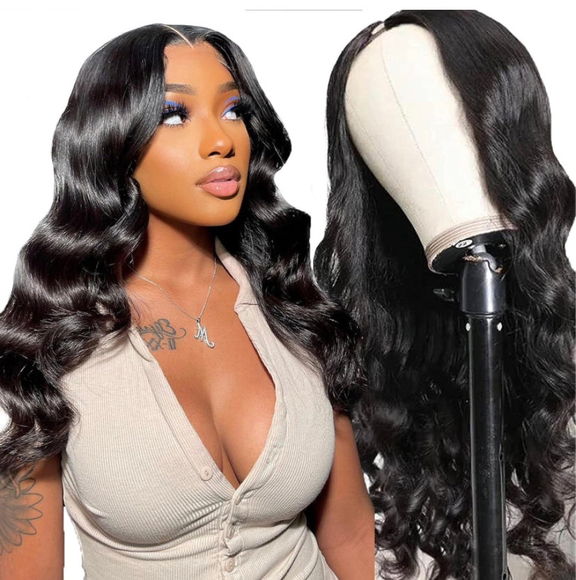 Lushlanes Body Wave U Part Wig Human Hair For Black Women Brazilian 150%