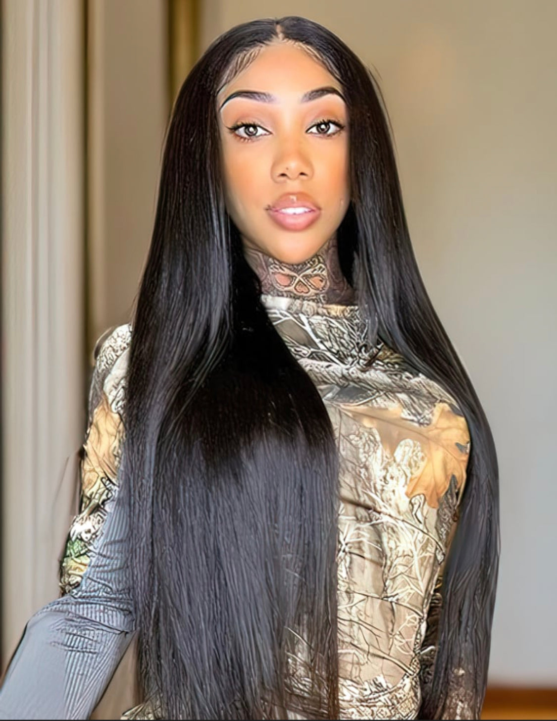 Lushlanes hair U part straight virgin human hair wigs glueless middle part wig pre plucked for women natural color 150%