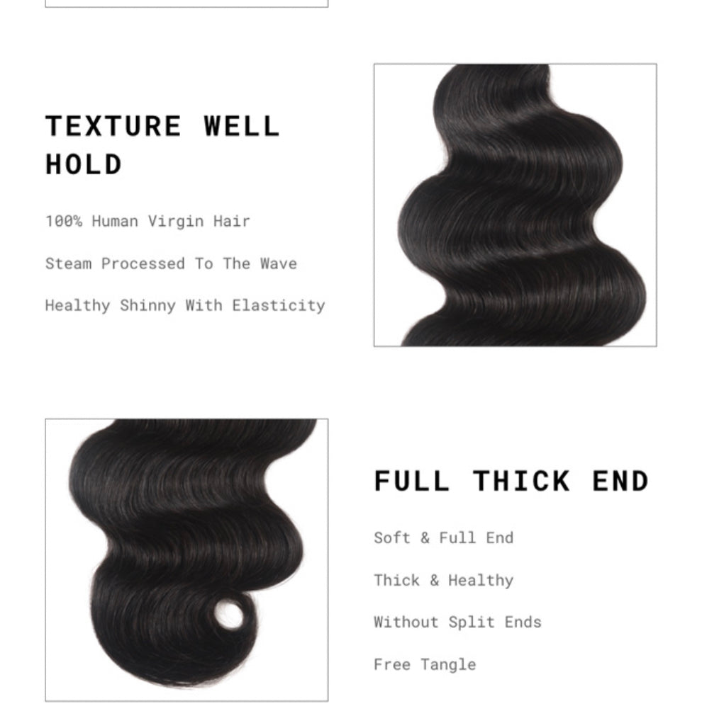 Lushlanes 4x4 Water Wave Virgin Hair 100% Unprocessed Human Hair Bundles With Closure Lace