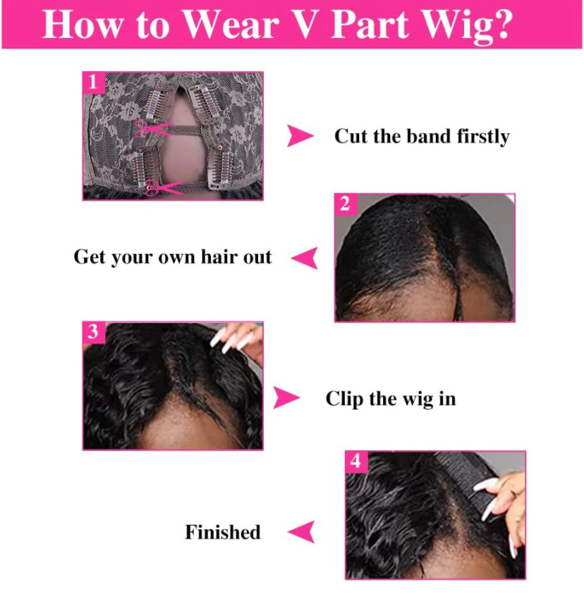Lushlanes Curly Pixie Cut Wig Human Hair Wigs V Part Human Hair Wig No Leave Out Brazilian Human Hair Wig For Black Women Curly Bob Wig 150%