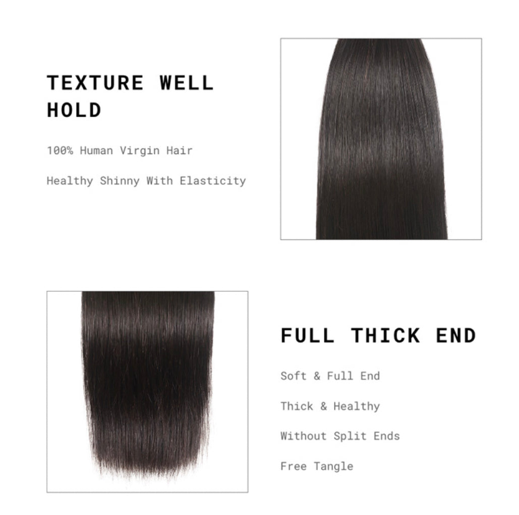 Lushlanes 5x5 Hair Straight Brazilian Virgin Hair Closure