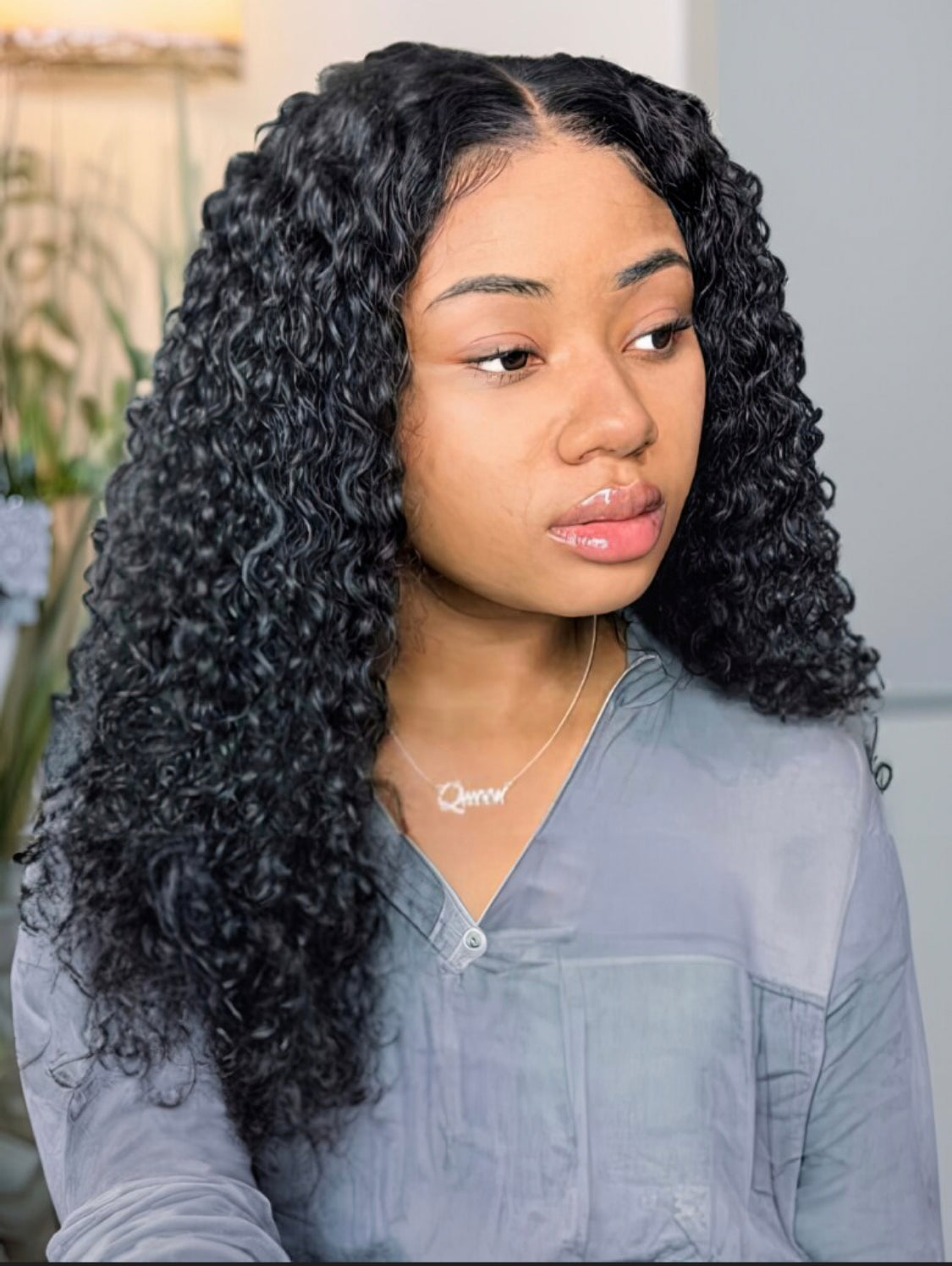 Lushlanes U Part Curly Wig for Beginners 150% Density