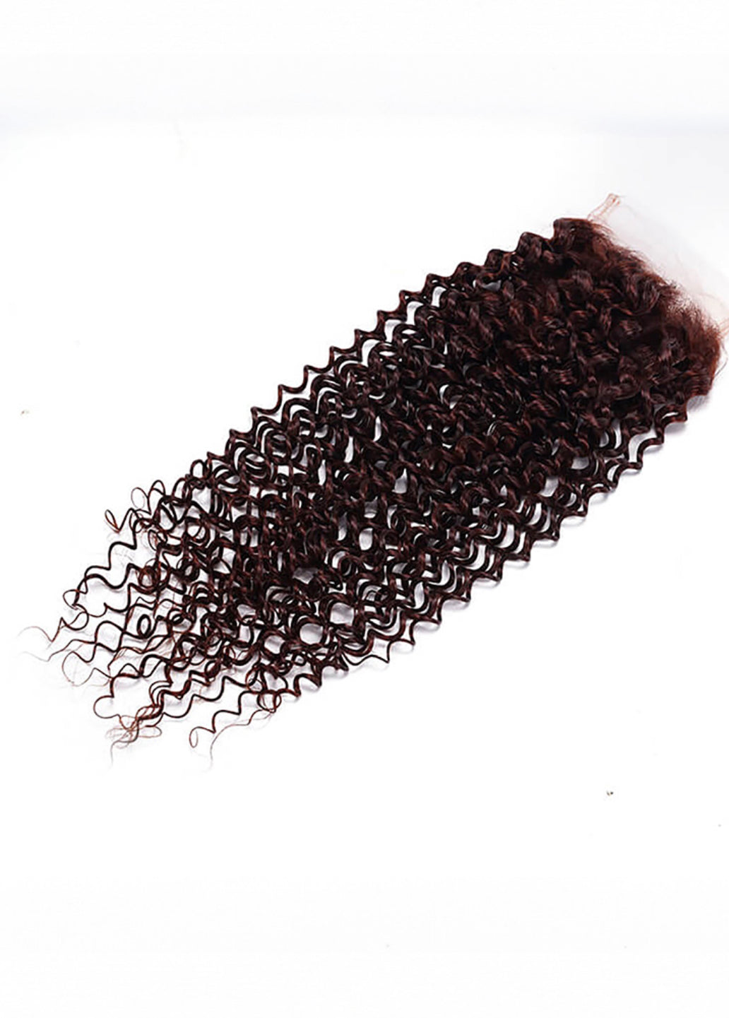 Lushlanes red brown Jerry Curl Remy human hair 4x4 free part closure