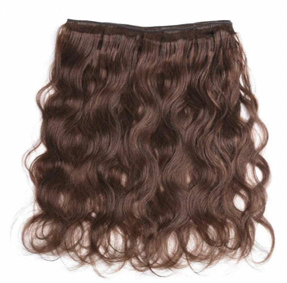 Lushlanes Brown Body Wave 4 Bundles With 13×4 Lace Frontal Pre Colored