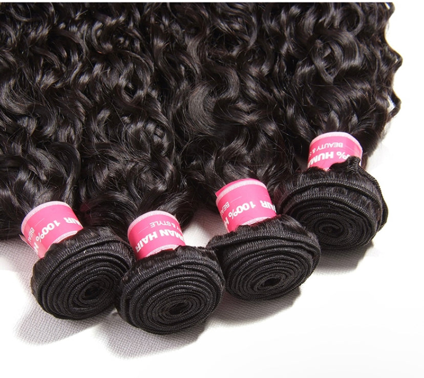 Lushlanes Hair 4 Bundles Water Wave
Unprocessed Virgin Human Hair