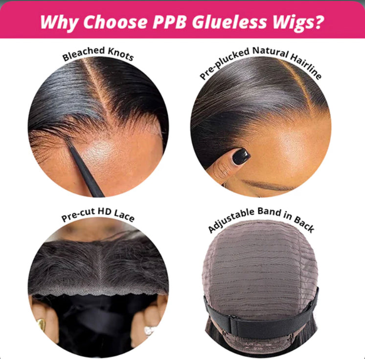 LUSHLANES HD Lace frontal wig 13x4 Bob Glueless Wig Pre-Plucked 150%