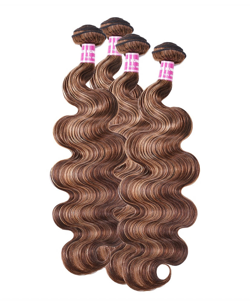 Lushlanes Gorgeous Highlight Honey Blonde Bouncy Body Wave Hair
4 Bundles