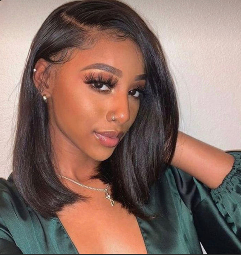 LUSHLANES HD Lace frontal wig 13x4 Bob Glueless Wig Pre-Plucked 150%