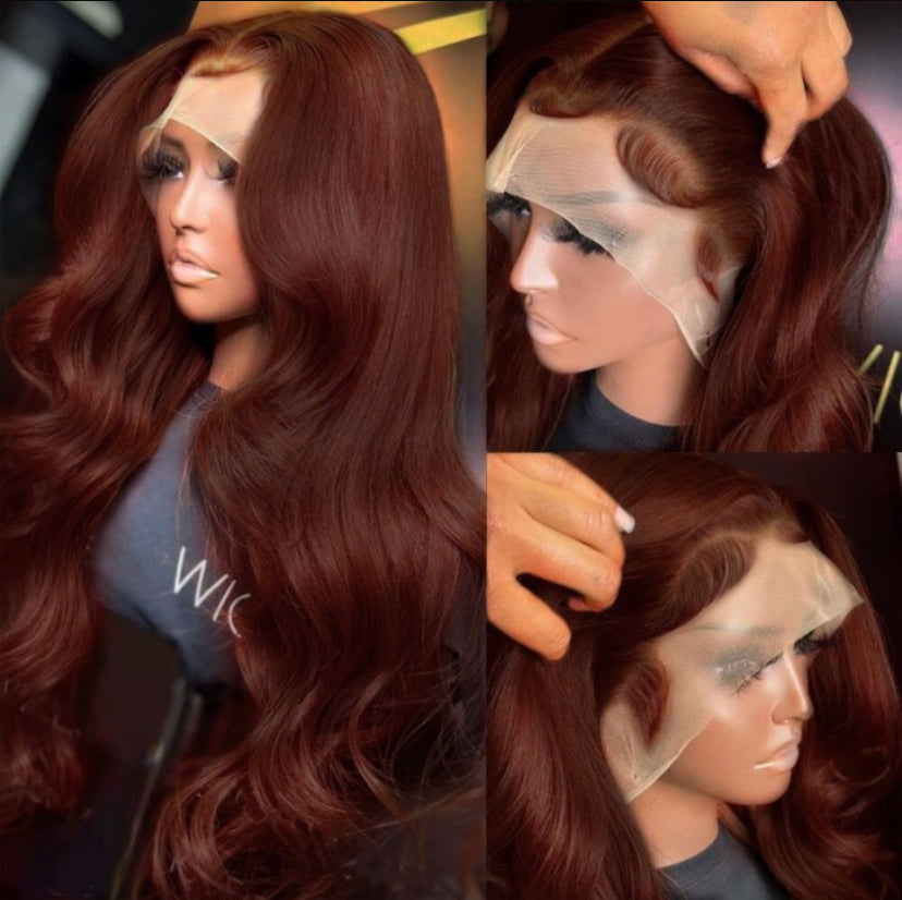 Lushlanes Reddish Brown 13×4 Lace Front Body Wave Transparent
Lace Wigs Perfect Color For Women 150% Density