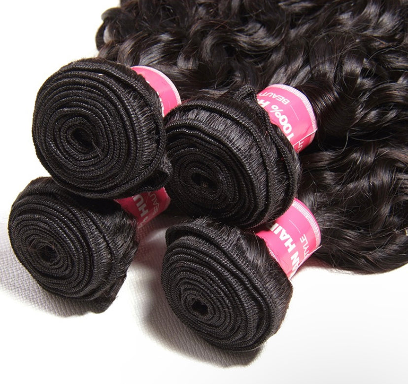 Lushlanes Hair 4 Bundles Water Wave
Unprocessed Virgin Human Hair