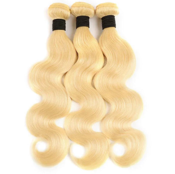Lushlanes 613 Blonde Body Wave 3 Bundles with
4x4 Closure with transparent lace