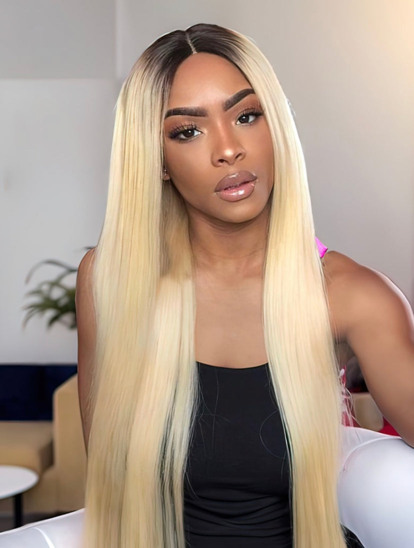 Lushlanes Hair 1B/613 Honey Blonde Straight Virgin Human Hair 4
Bundles Ombre