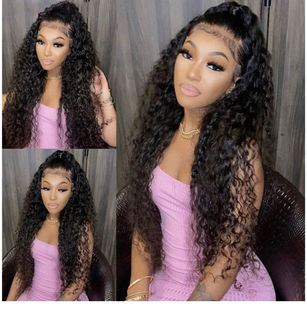 Lushlanes Peruvian Water Wave 3 Bundles With 13x4 Lace Frontal 100% Remy Human Hair