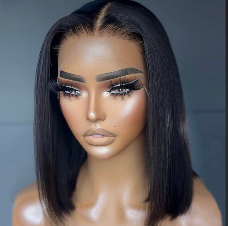 LUSHLANES HD Lace frontal wig 13x4 Bob Glueless Wig Pre-Plucked 150%
