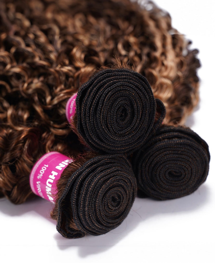 Lushlanes Trending Curly Hair TL412# Color 3 Pieces Human Hair
Weave