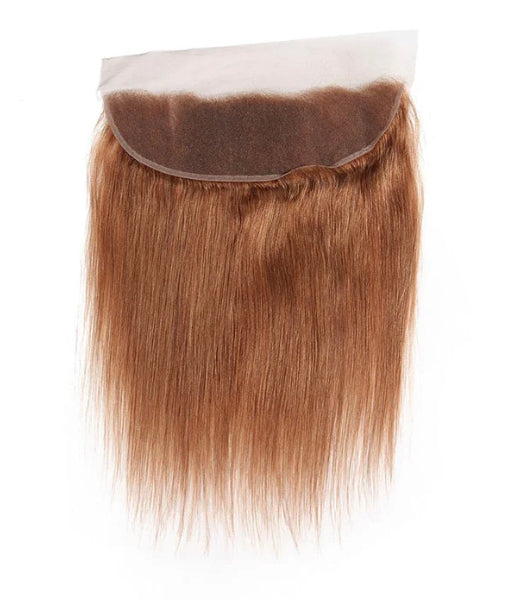 Lushlanes color #30 Straight Hair 3 Bundles With 13x4 Lace Frontal Pre Colored Ear To Ear