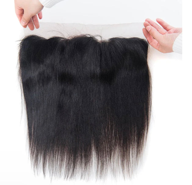 Lushlanes Straight Virgin
Human Hair 4 Bundles with 13×4 Lace Frontal