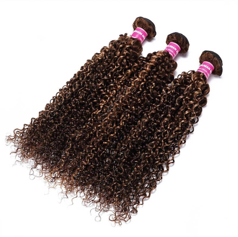 Lushlanes Trending Curly Hair TL412# Color 3 Pieces Human Hair
Weave