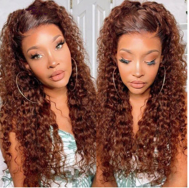 Lushlanes #33 Blonde Water Wave 4 Bundles with 4×4 closure with transparent lace