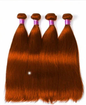 Lushlanes Ginger 350 Straight 4 Bundles With 13*4 Lace Frontal Peruvian Hair