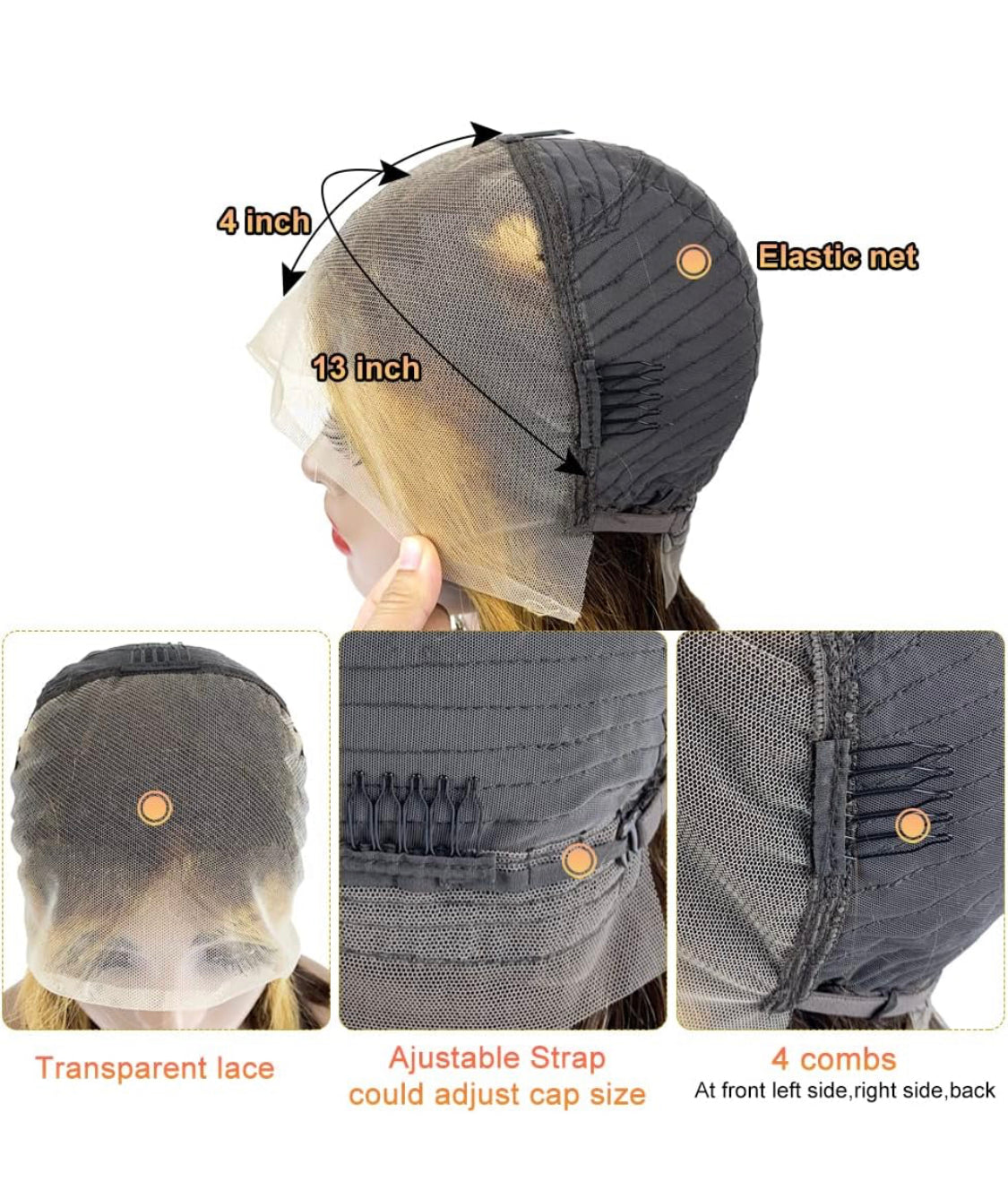 Lushlanes Bob perruque de cheveux humains mettre en évidence Bob dentelle avant perruques de cheveux humains Ombre Bob perruques pour les femmes 13x4 frontale Bob perruques de cheveux humains 180%