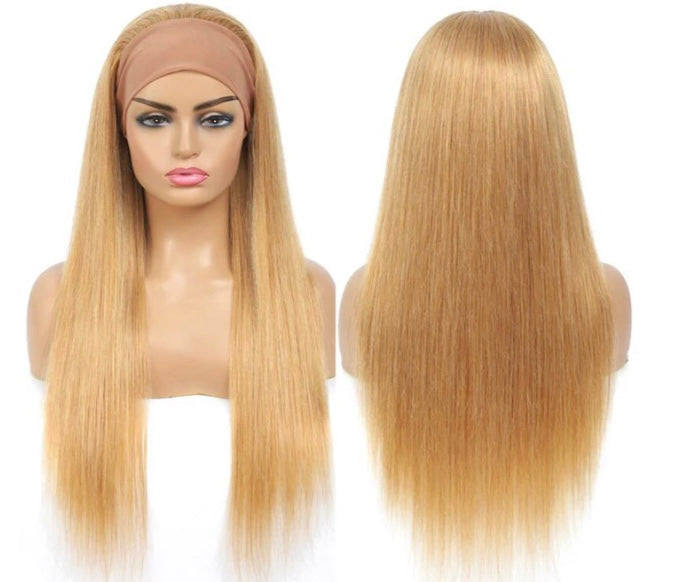 Lushlanes #27 honey blonde Headband Wig Firm Machine wade Wig ribe macies Women