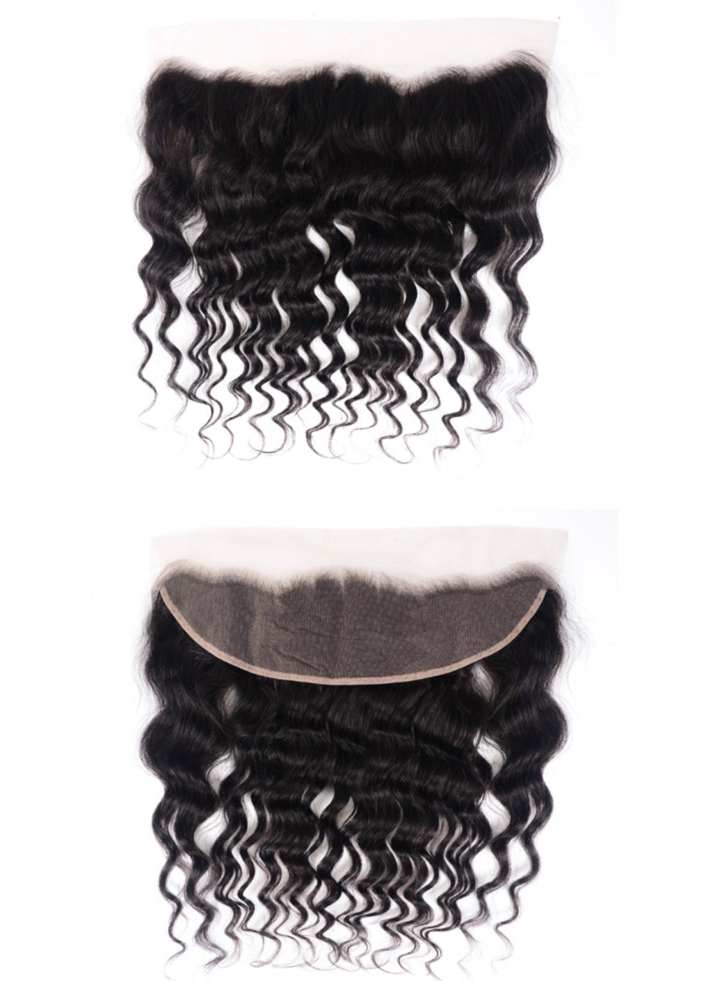 Lushlanes cheveux naturels ondulés cheveux humains dentelle frontale 13x4