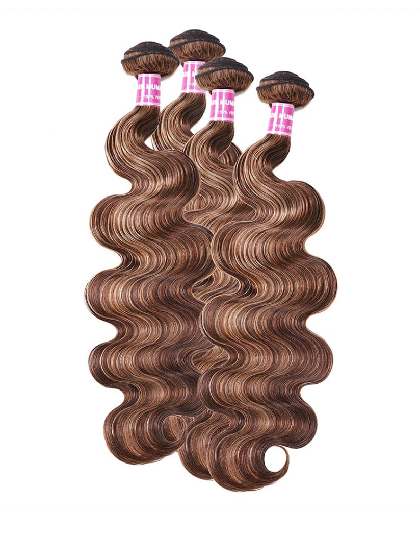 Lushlanes Gorgeous Highlight Honey Blonde Bouncy Body Wave Hair
4 Bundles