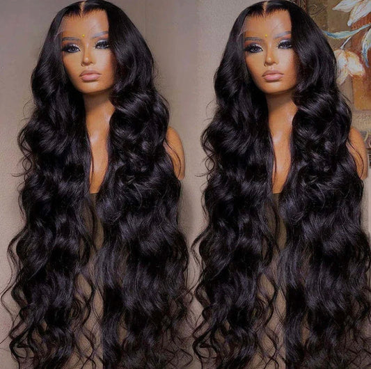 Lushlanes 13x6 Body Wave Lace Front Wigs Pre Plucked 180% Density
Transparent Lace Frontal Wig Human Hair for Black Women