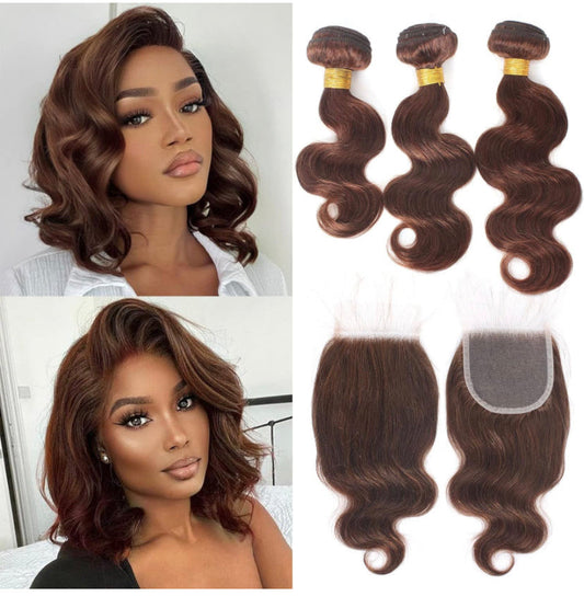 Lushlanes Body Wave
Bundles with Closure 10A
Light Brown Body Wave
Human Hair Bundles with Lace Closure Brazilian
Virgin Hair 3 Bundles with Lace Closure