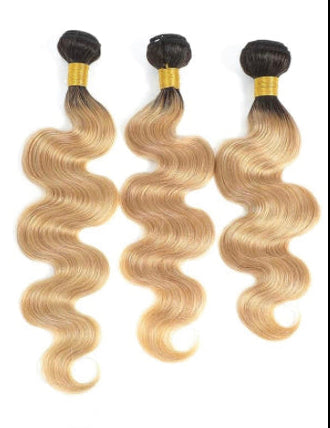 Lushlanes Ombre Honey
Blonde Body Wave 3
Bundles with Frontal
Ombre 1b/27 Hair Bundles
100% Virgin