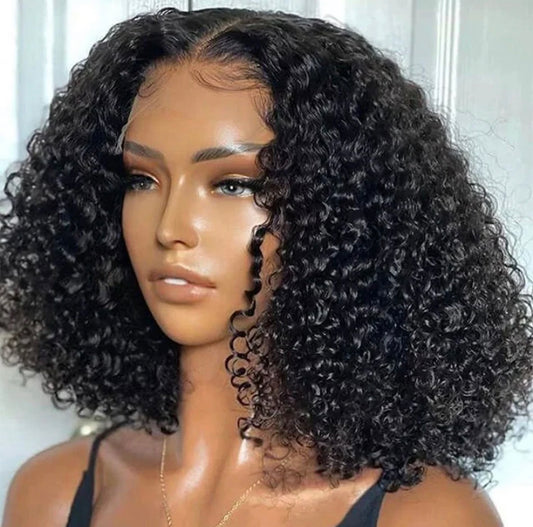 Lushlanes Bob Front Wigs hd 5x5 perruque avant en dentelle transparente, perruques frontales en dentelle ondulée 150%